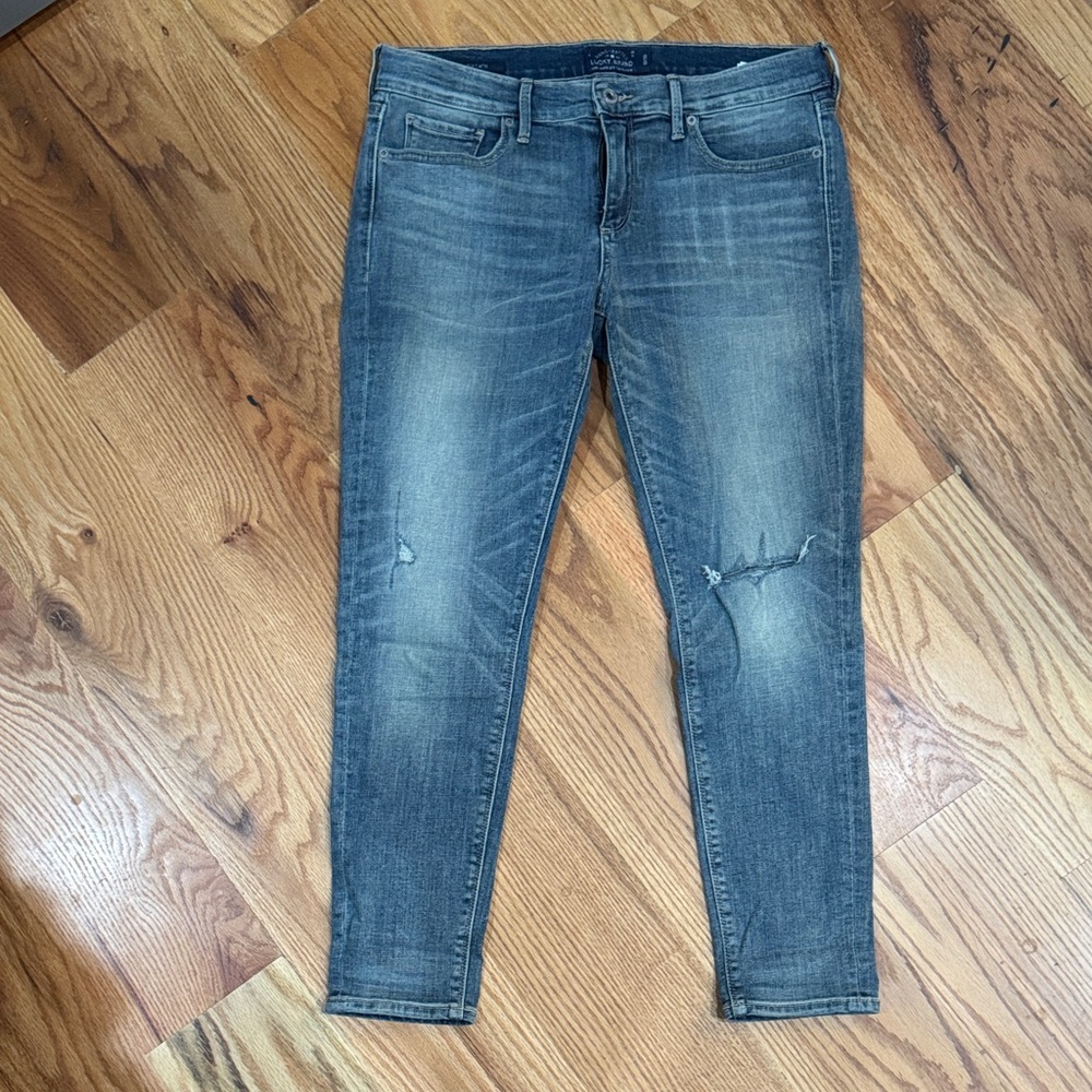 Stylish Distressed Blue Jeans